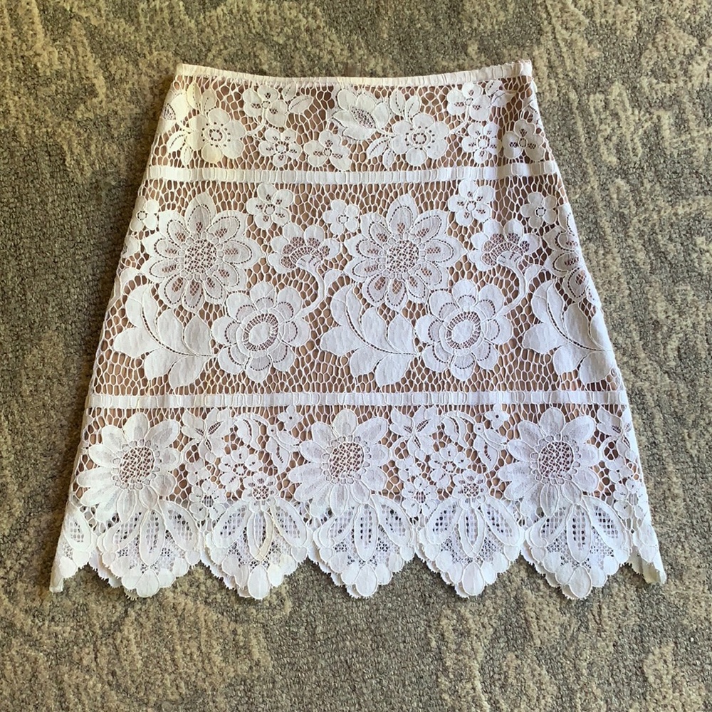 For Love & Lemons Gianna Miniskirt in White - Picture 3 of 8
